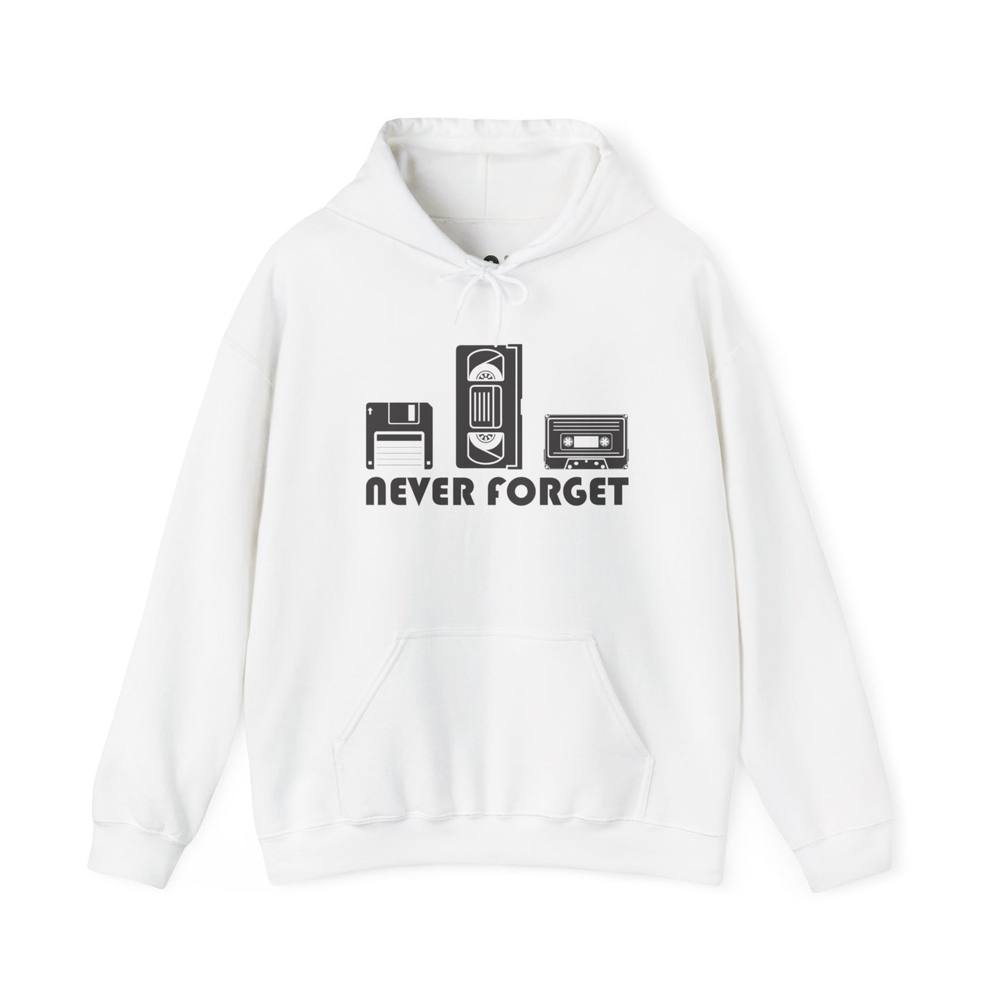"Never Forget" Retro Tech Hooded Sweatshirt