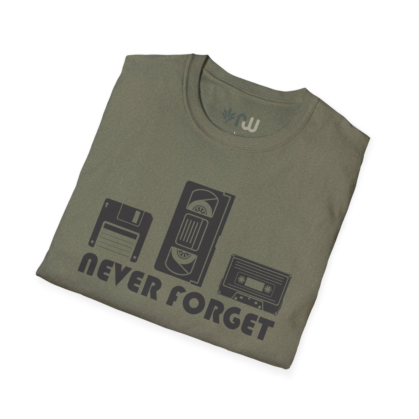 "Never Forget" Retro Tech Softstyle T-Shirt
