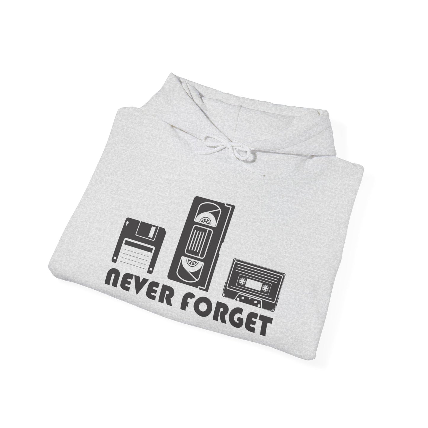 "Never Forget" Retro Tech Hooded Sweatshirt