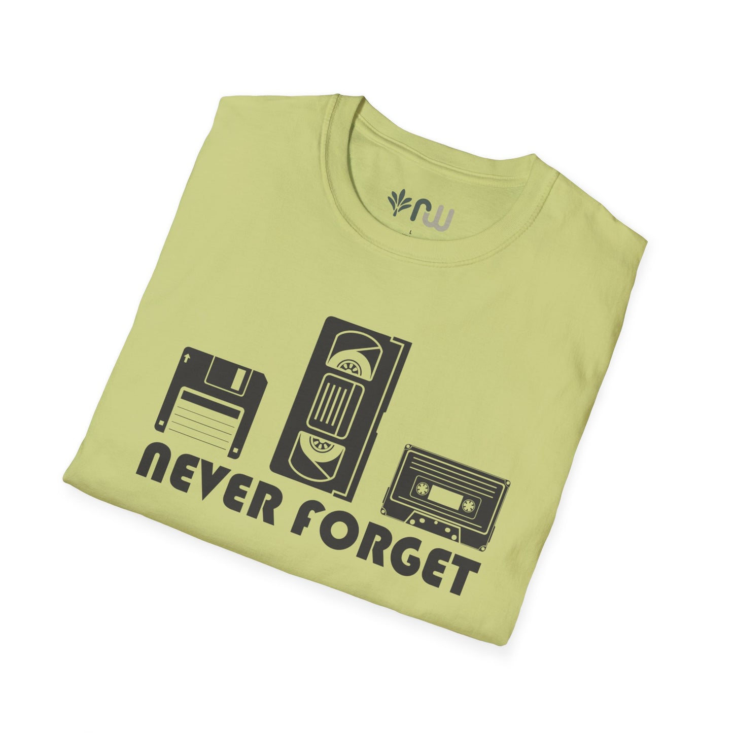 "Never Forget" Retro Tech Softstyle T-Shirt