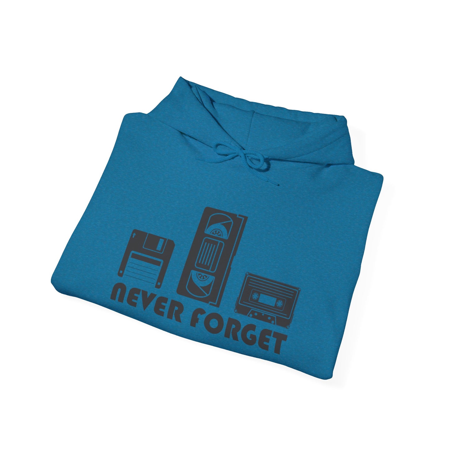 "Never Forget" Retro Tech Hooded Sweatshirt