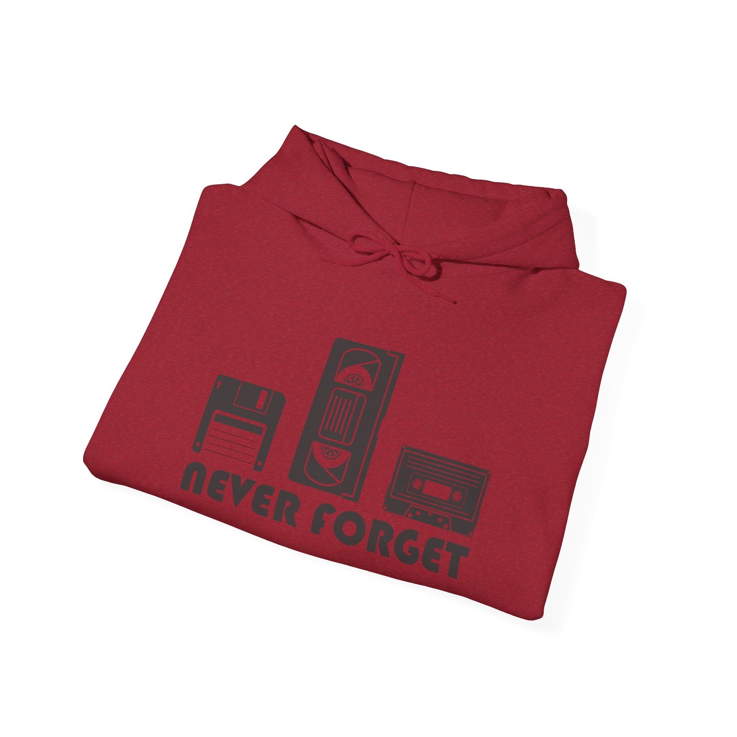 "Never Forget" Retro Tech Hooded Sweatshirt