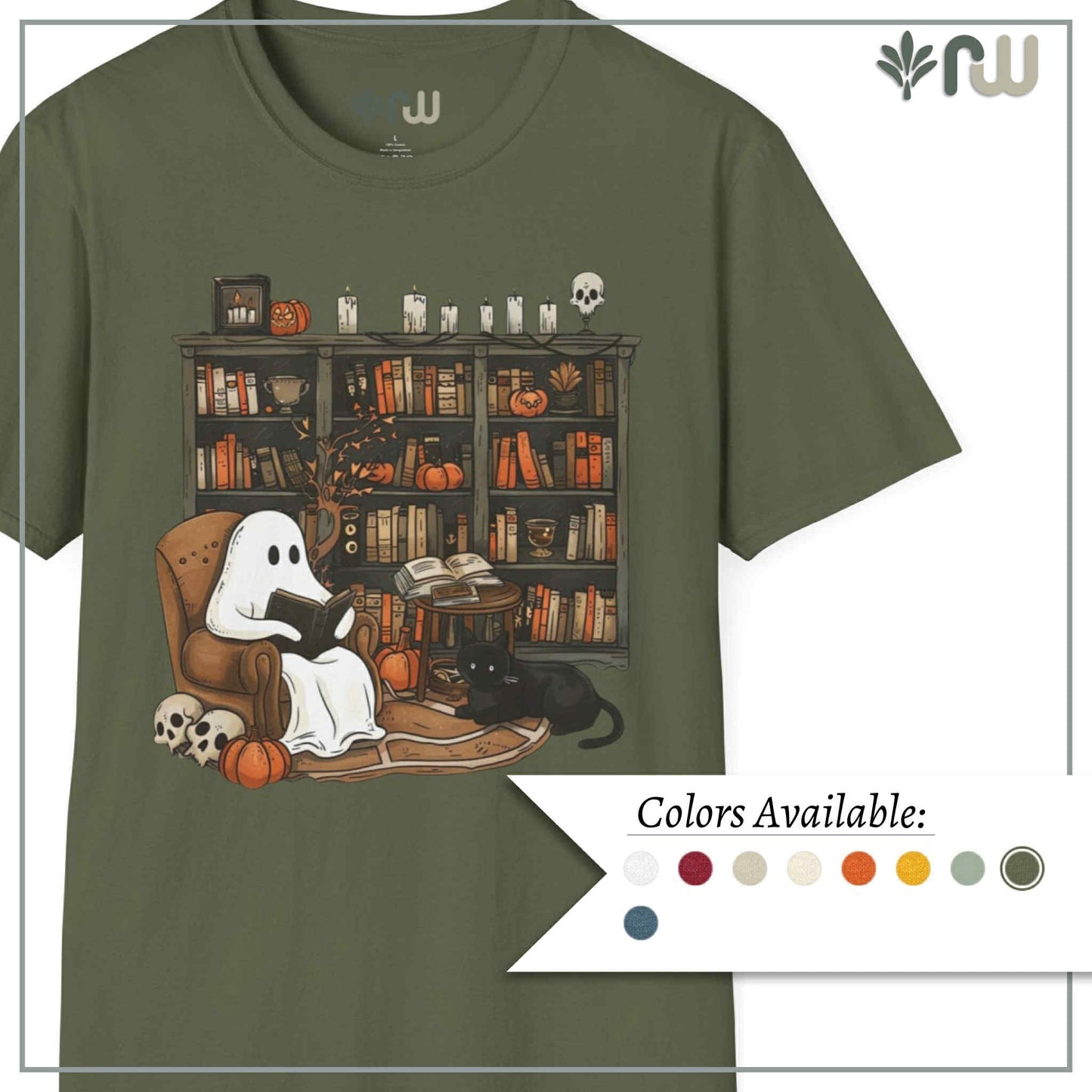 "Reading Ghost" - Softstyle T-Shirt
