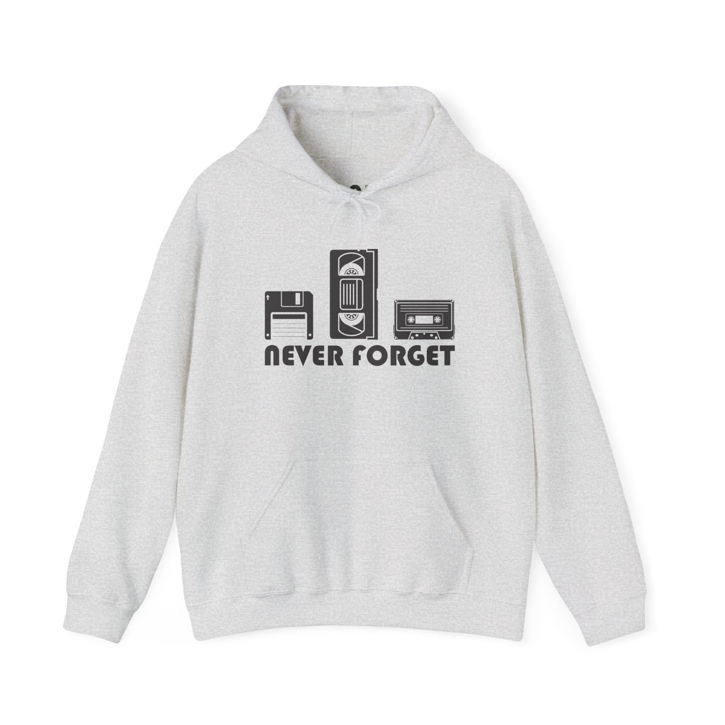 "Never Forget" Retro Tech Hooded Sweatshirt