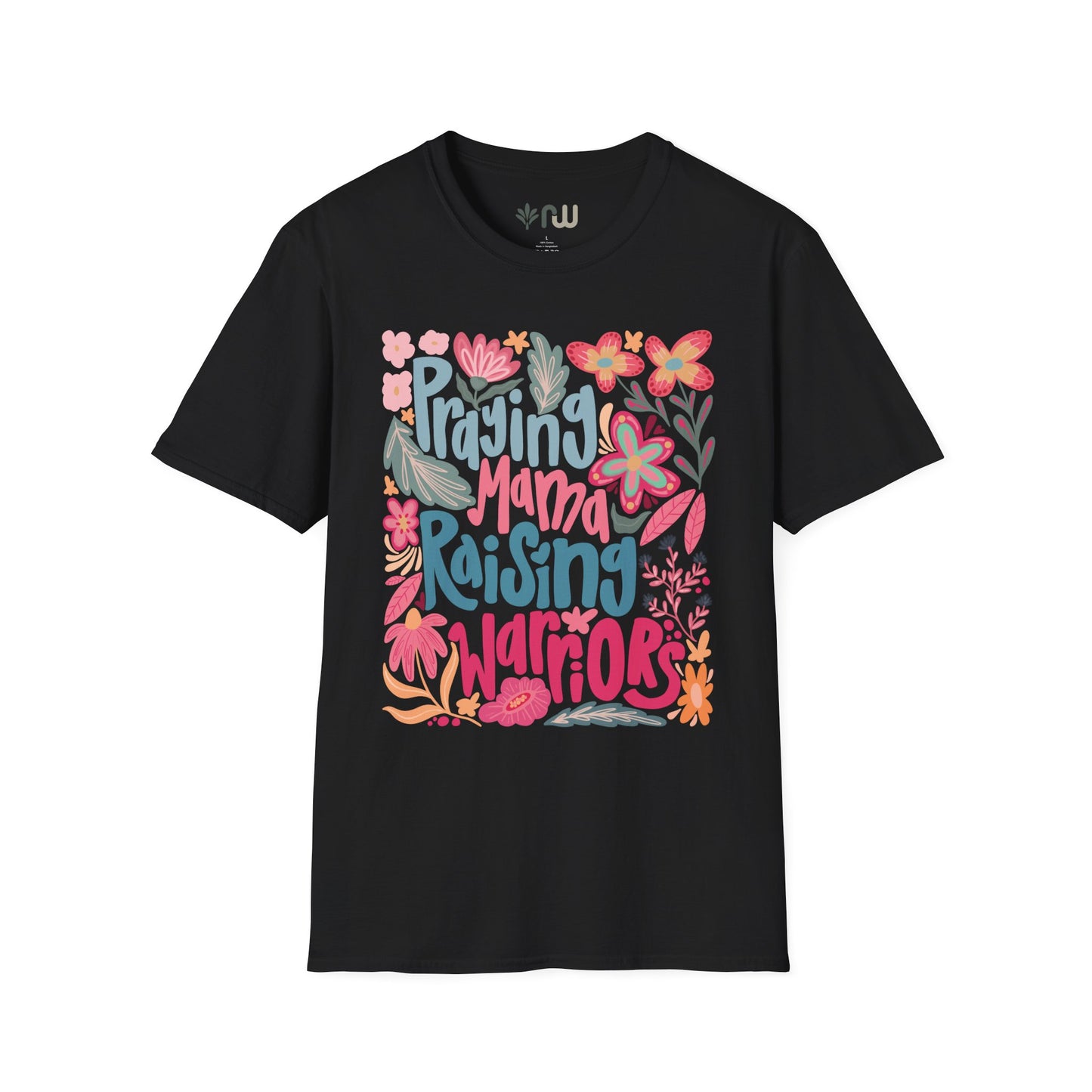 "Praying Mama Raising Warriors" Softstyle T-Shirt