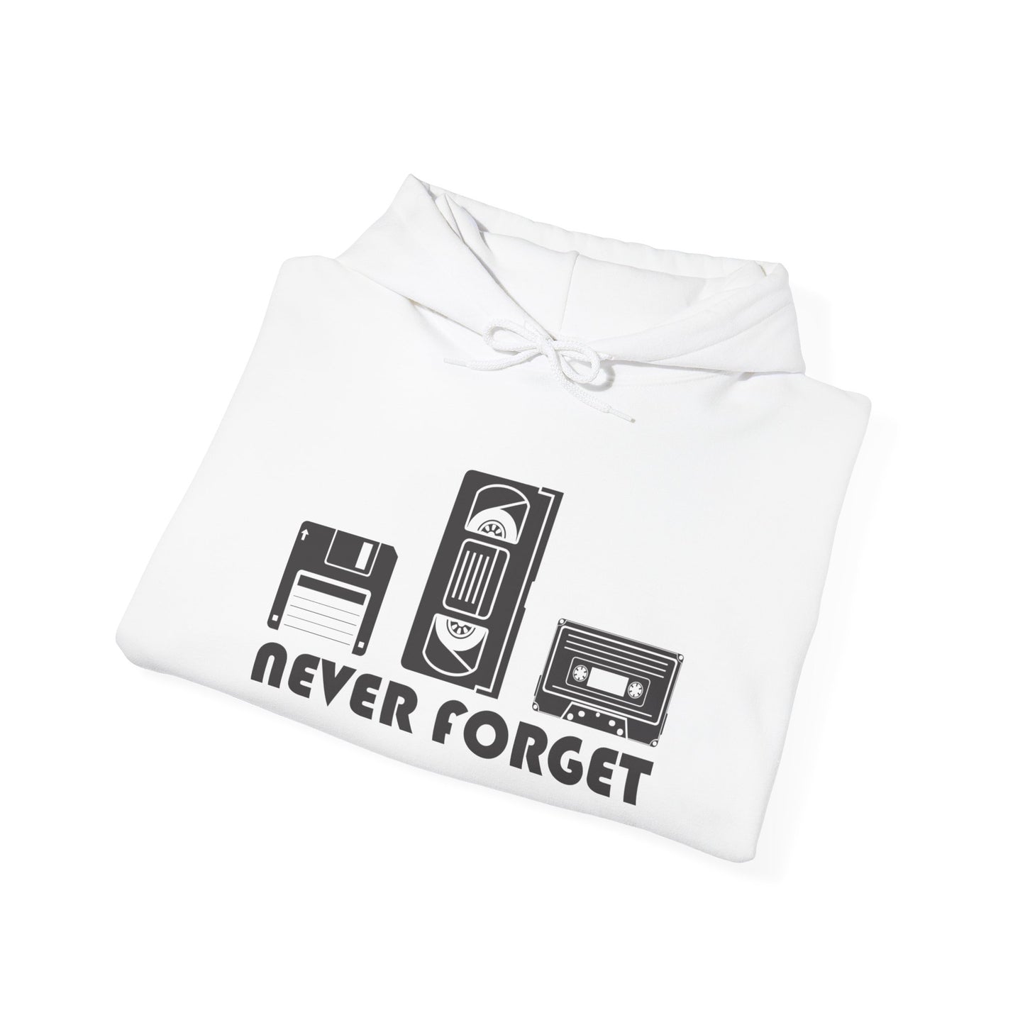 "Never Forget" Retro Tech Hooded Sweatshirt