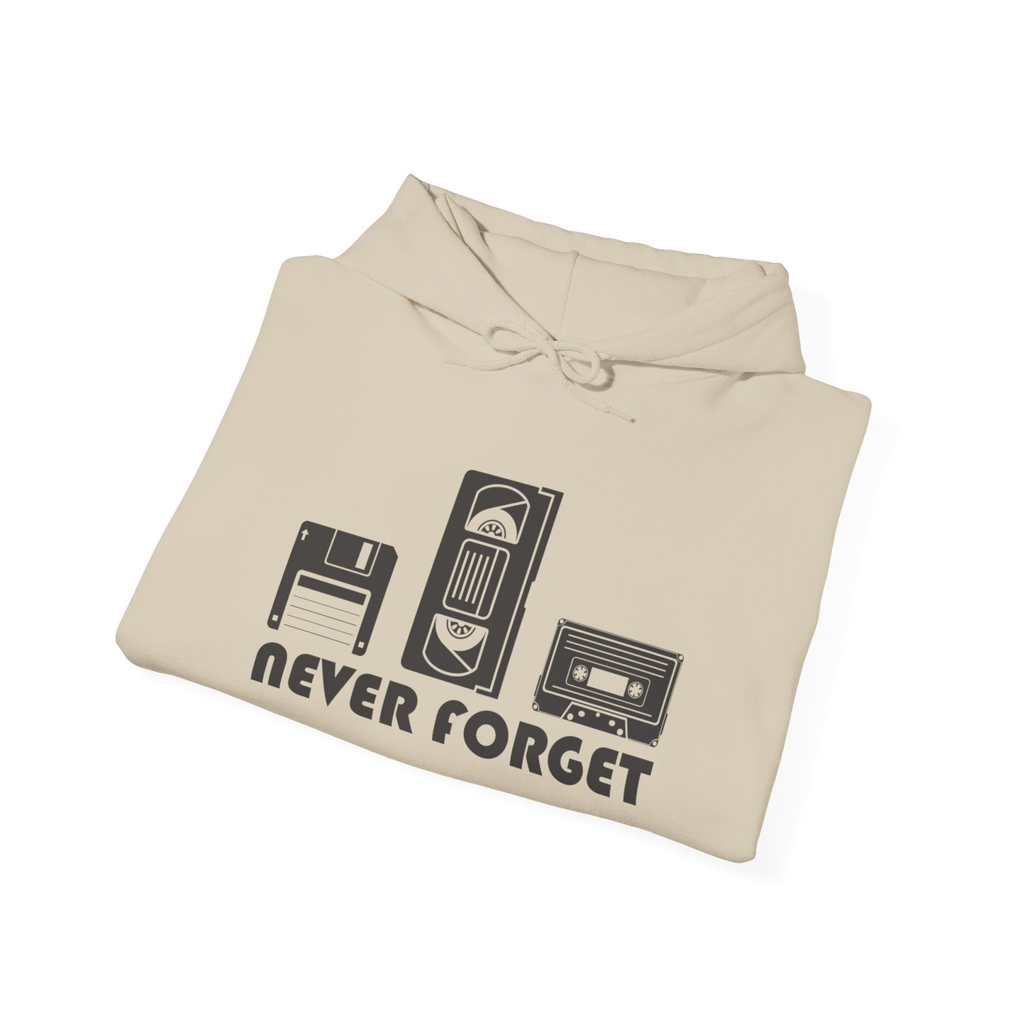 "Never Forget" Retro Tech Hooded Sweatshirt