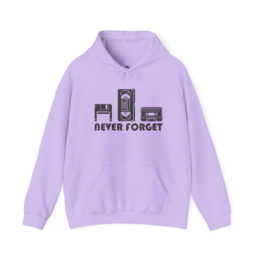 "Never Forget" Retro Tech Hooded Sweatshirt