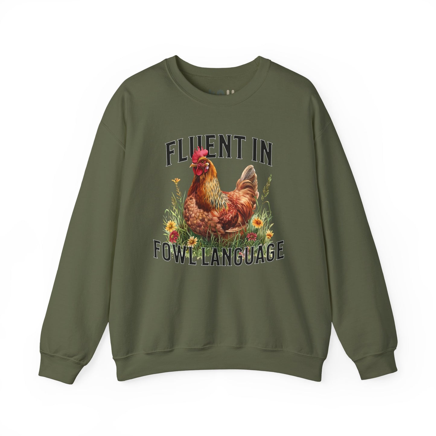 "Fluent in Fowl Language" Crewneck Sweatshirt