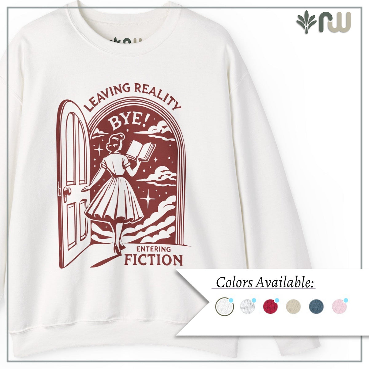 "Leaving Reality, Entering Fiction" Crewneck Sweatshirt