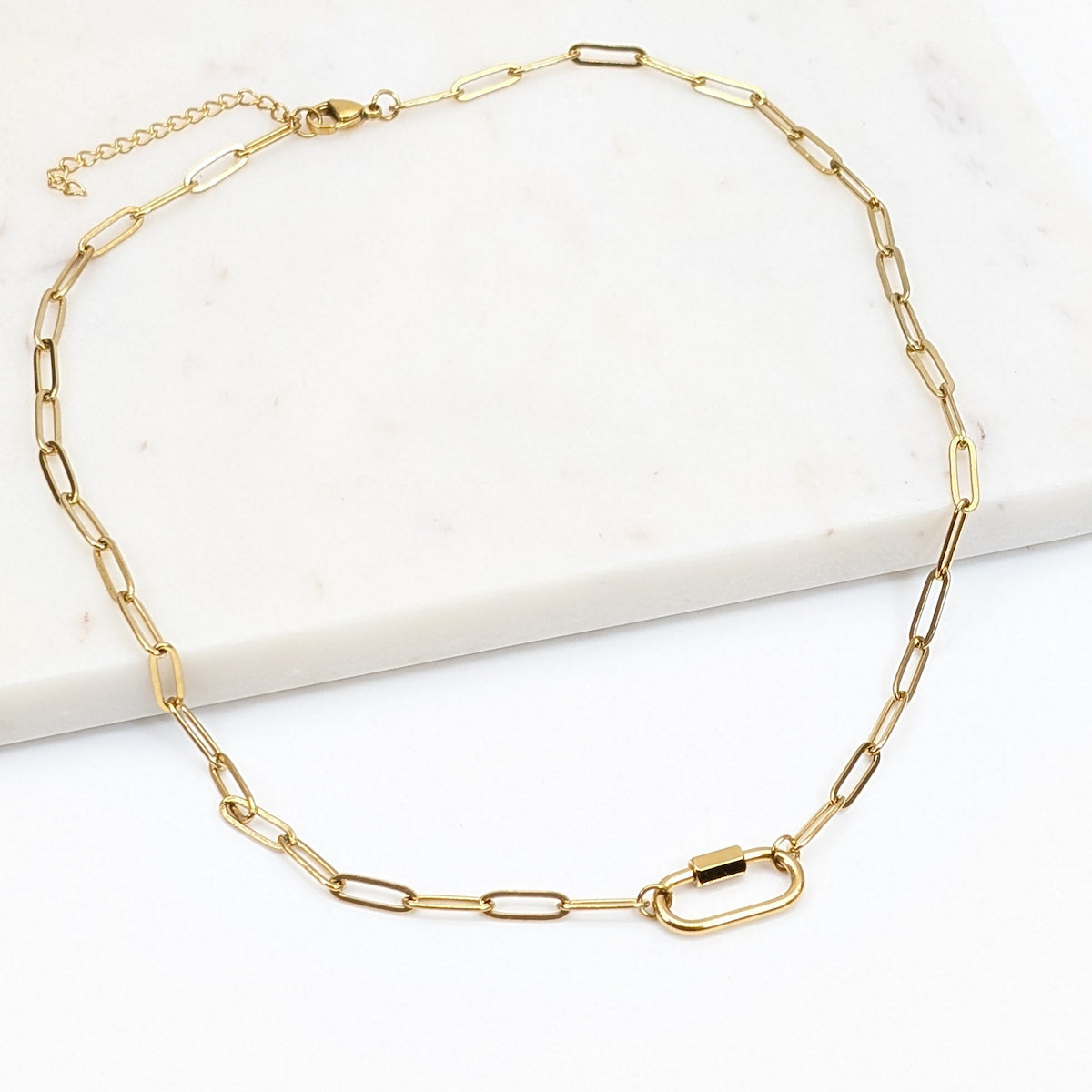 Paperclip Carabiner Necklace