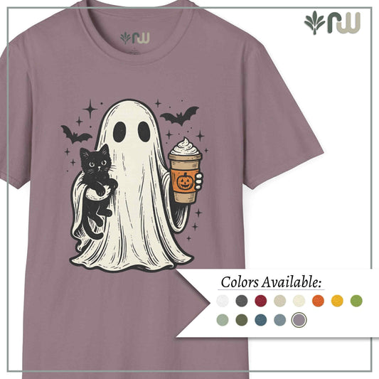 "Ghost and Cat" - Softstyle T-Shirt