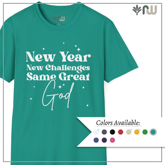 "New Year Same Great God" - Softstyle T-Shirt