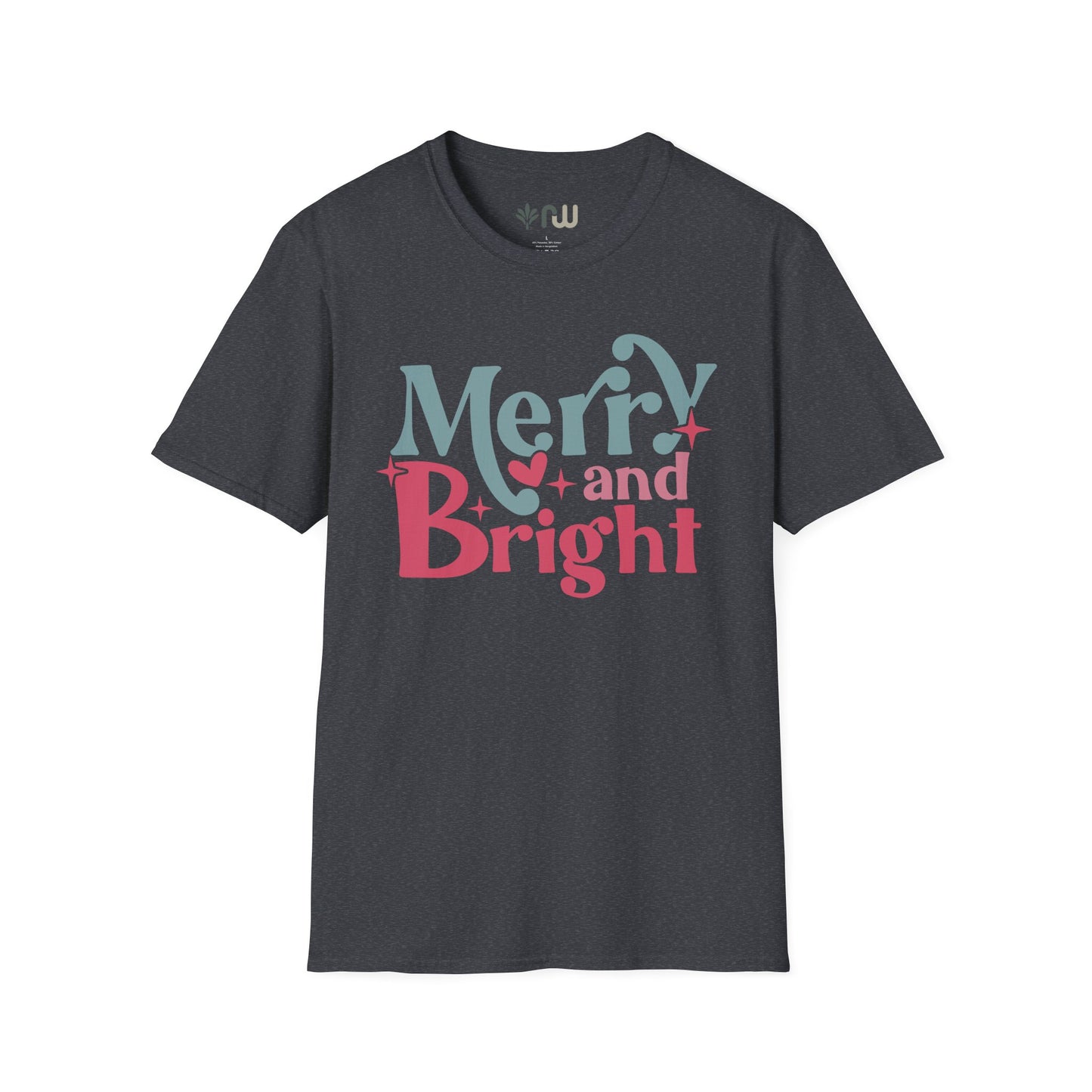 "Merry & Bright" - Softstyle T-Shirt