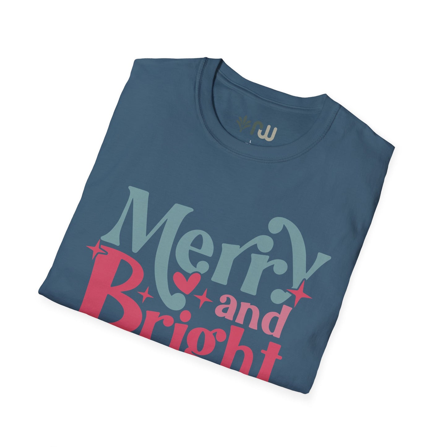 "Merry & Bright" - Softstyle T-Shirt