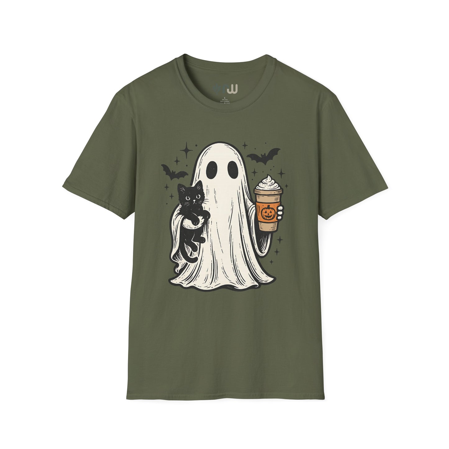 "Ghost and Cat" - Softstyle T-Shirt