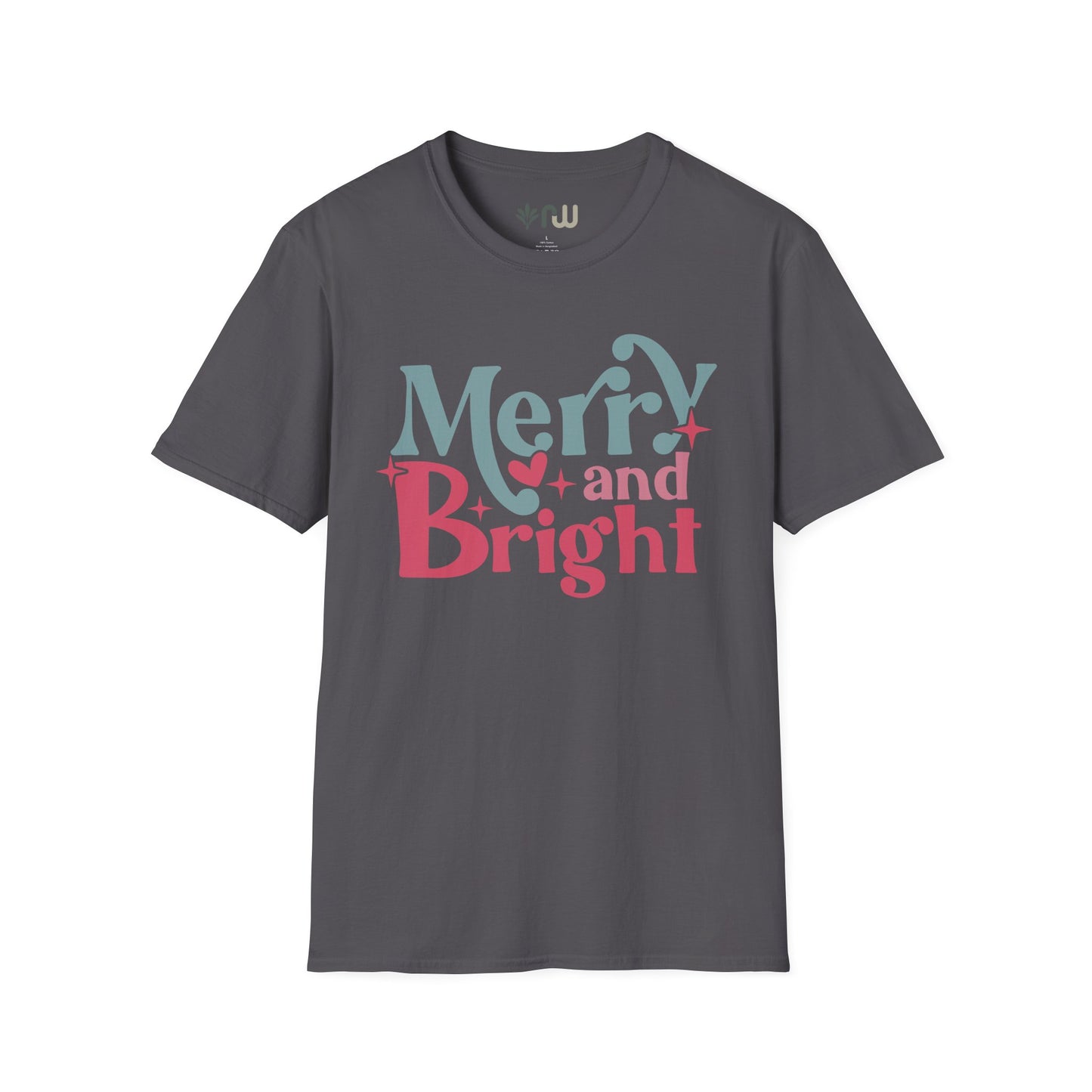 "Merry & Bright" - Softstyle T-Shirt