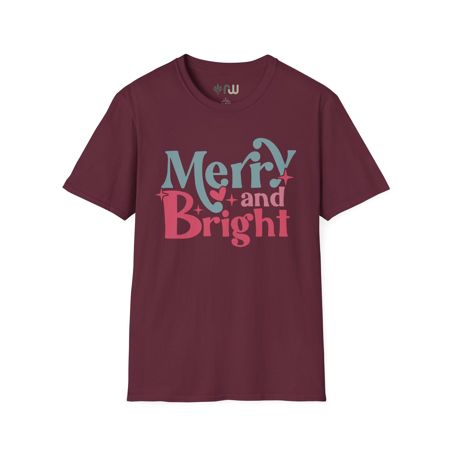 "Merry & Bright" - Softstyle T-Shirt