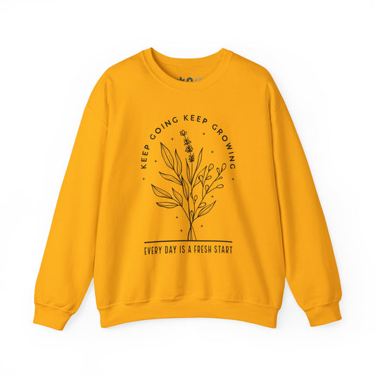 "Keep Going, Keep Growing" Crewneck Sweatshirt