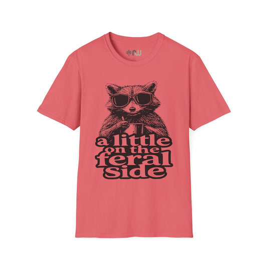 Racoon "A Little on the Feral Side" Softstyle T-Shirt