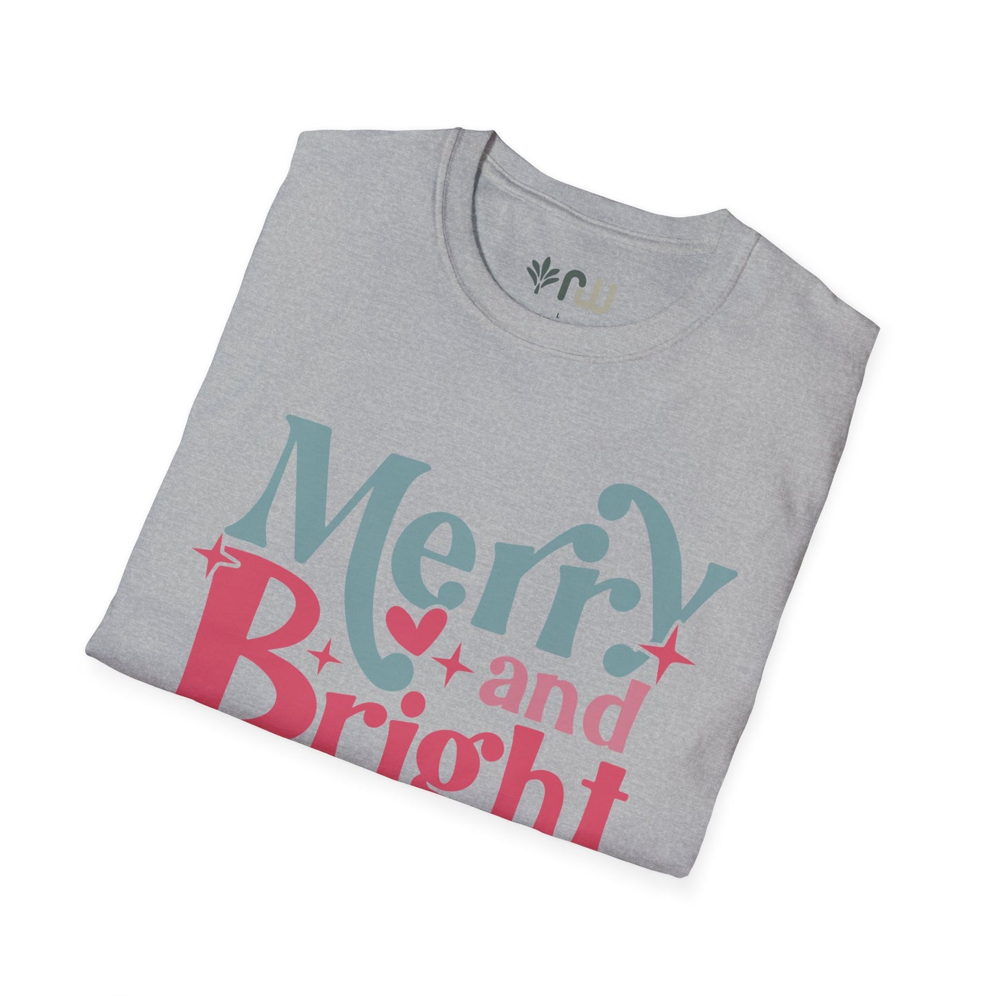 "Merry & Bright" - Softstyle T-Shirt
