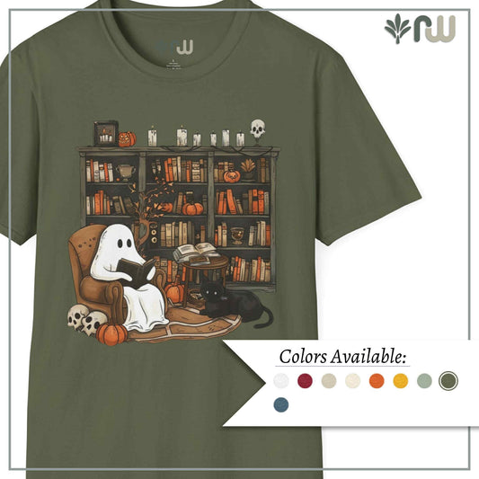 "Reading Ghost" - Softstyle T-Shirt