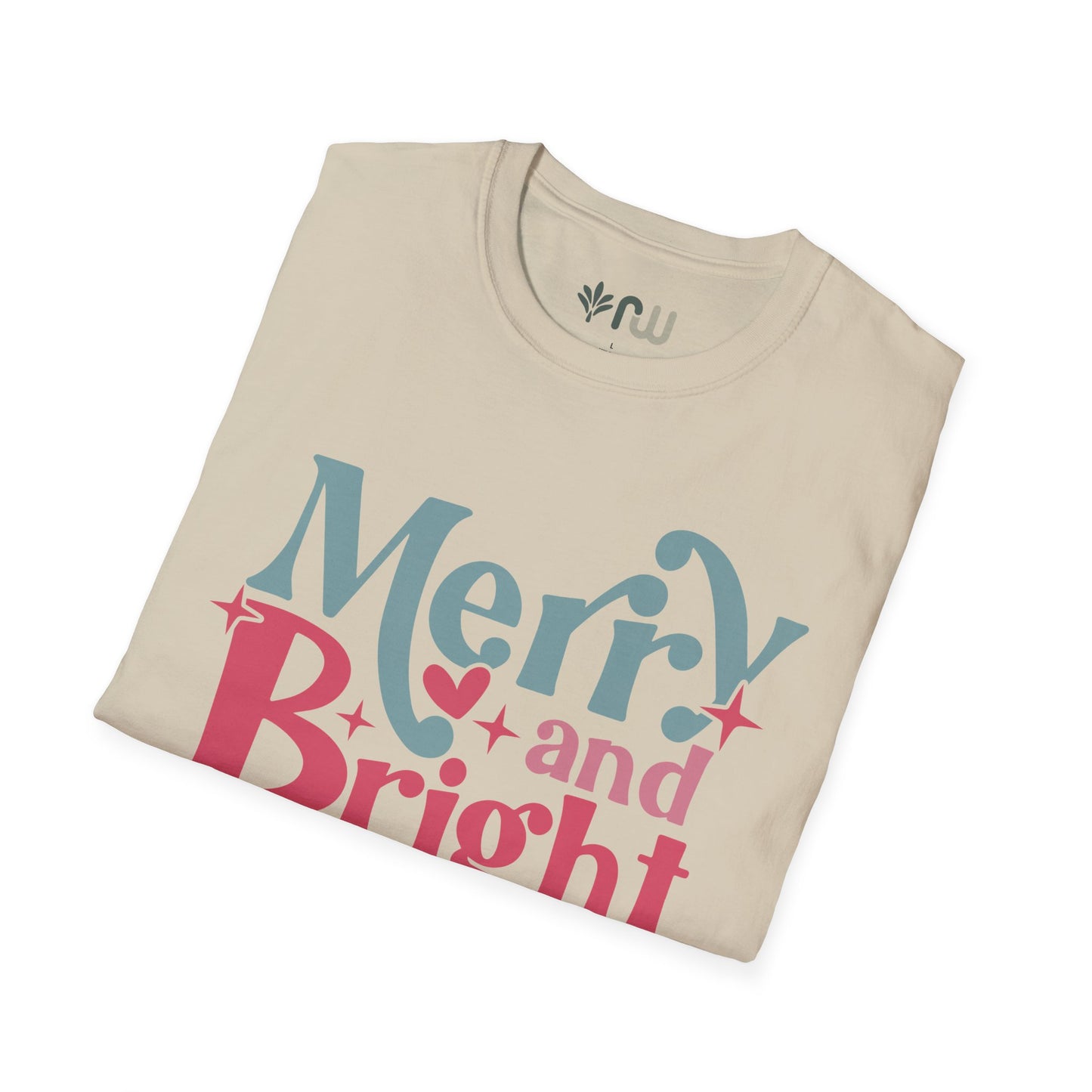 "Merry & Bright" - Softstyle T-Shirt