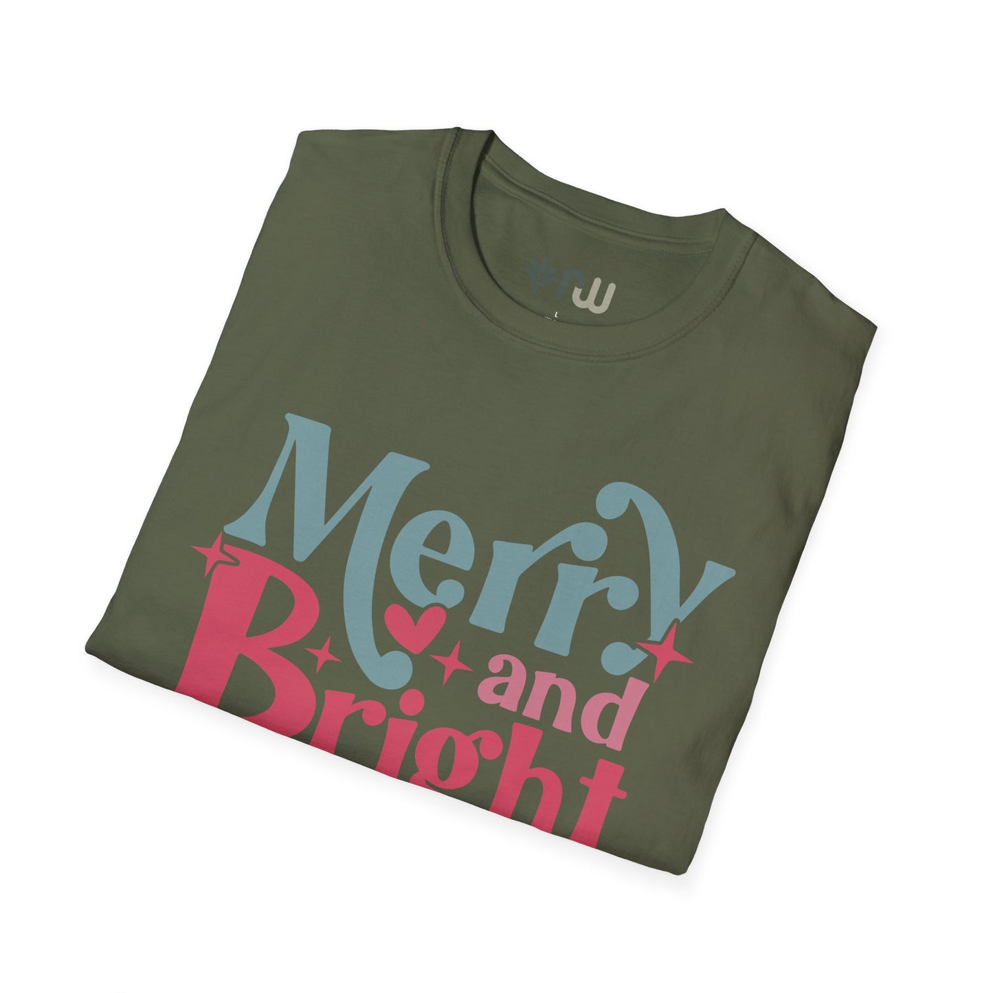 "Merry & Bright" - Softstyle T-Shirt