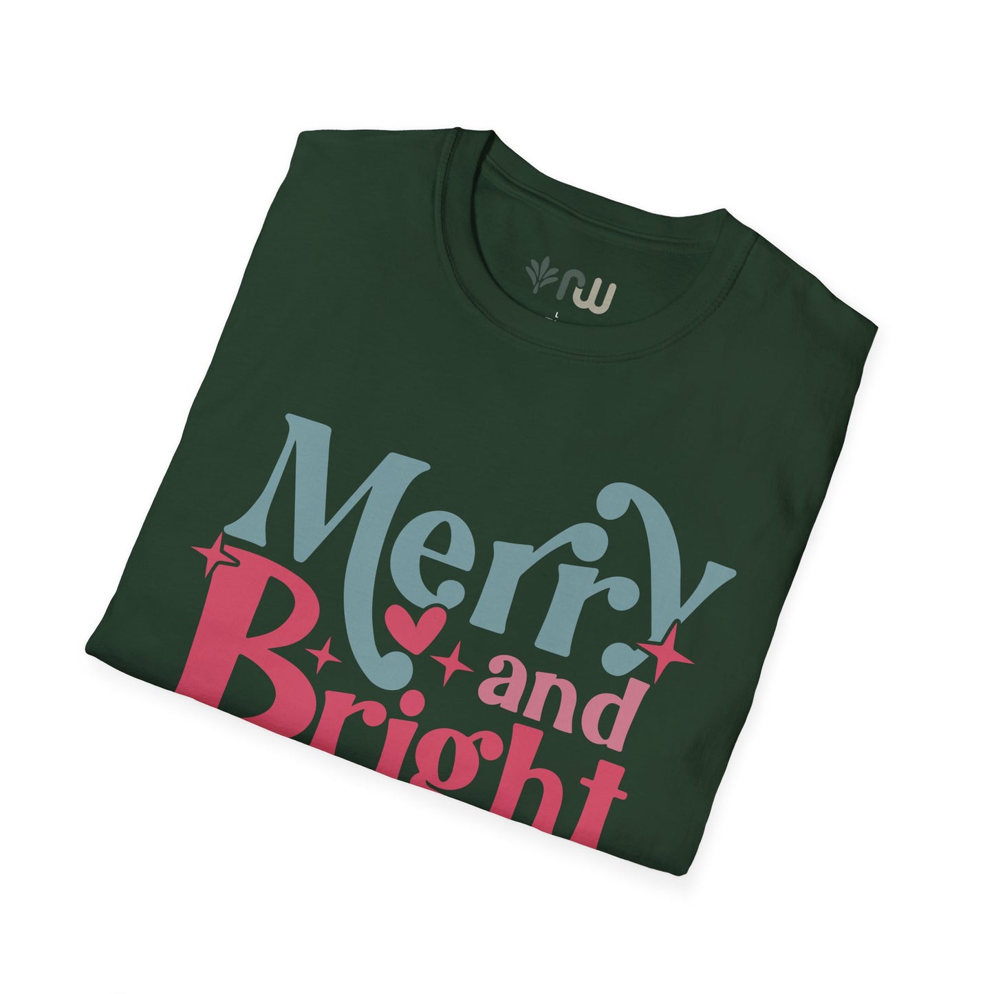 "Merry & Bright" - Softstyle T-Shirt