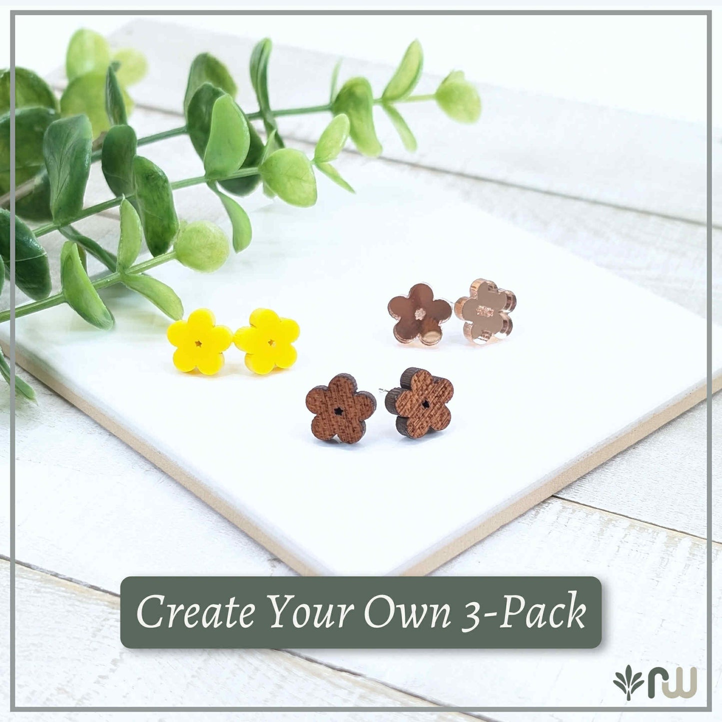 Flower Stud - 3 Pack