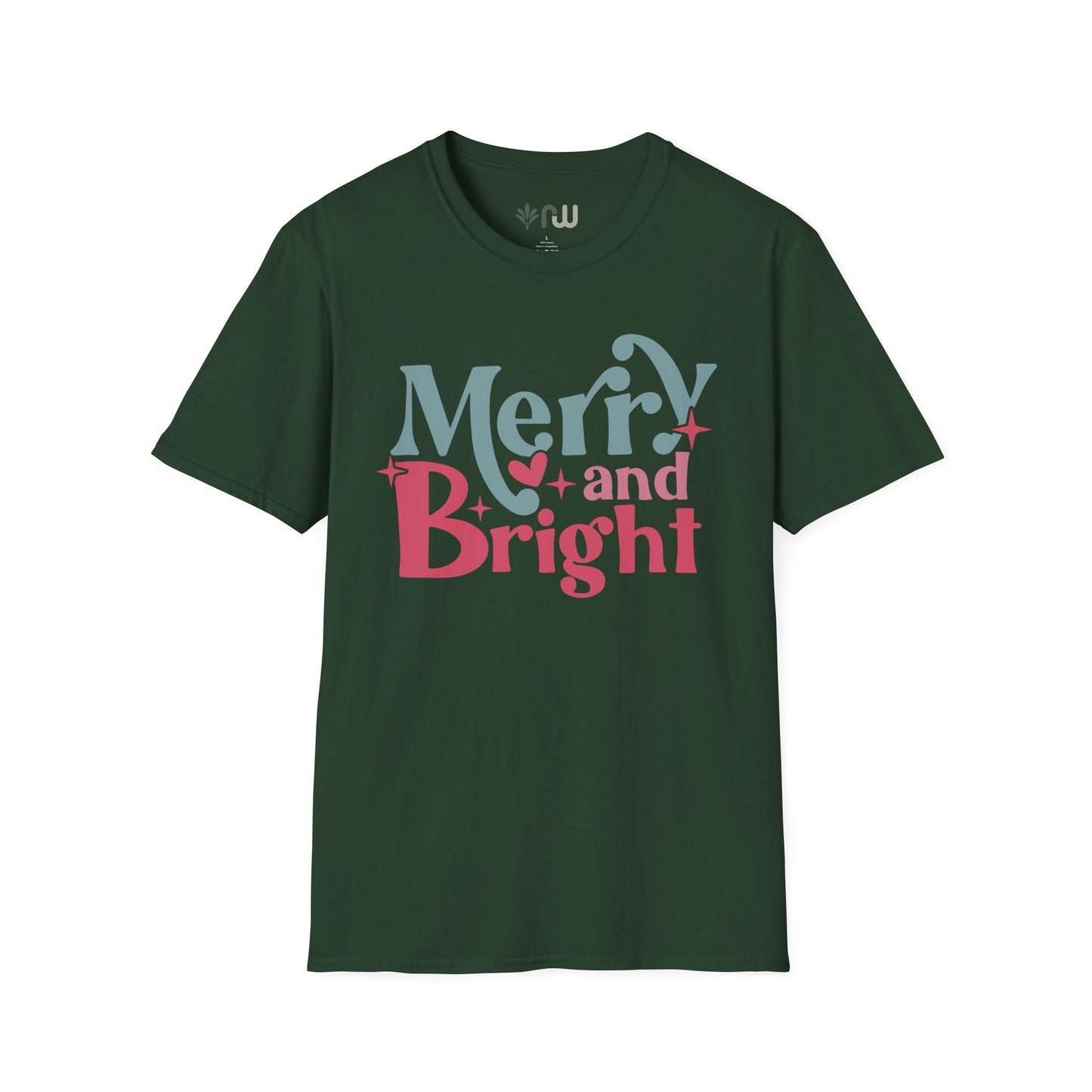 "Merry & Bright" - Softstyle T-Shirt