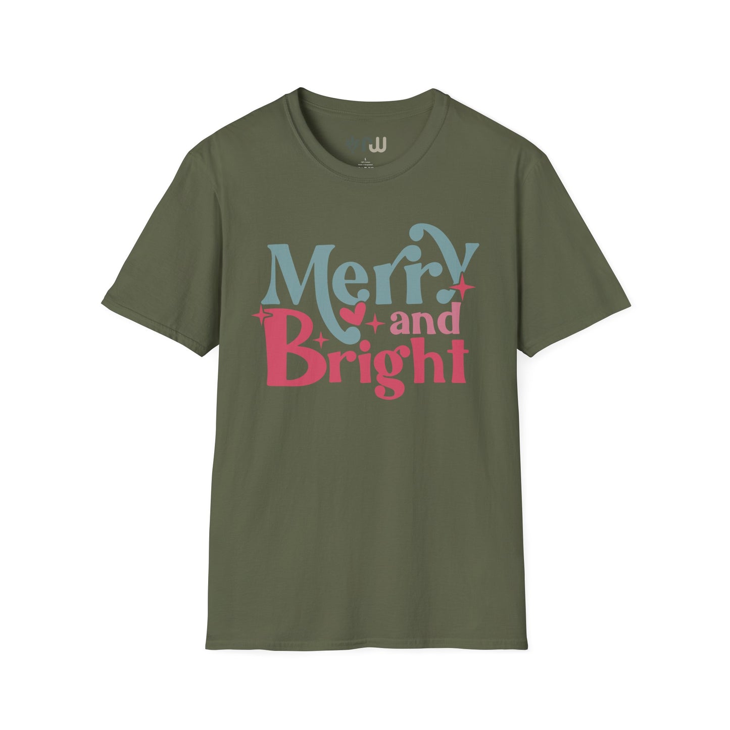 "Merry & Bright" - Softstyle T-Shirt