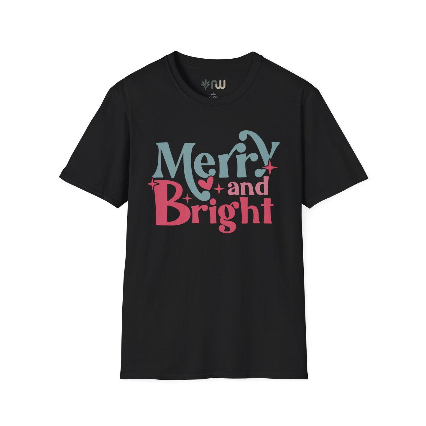 "Merry & Bright" - Softstyle T-Shirt