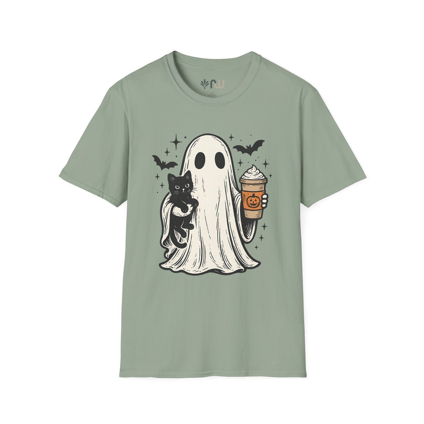 "Ghost and Cat" - Softstyle T-Shirt