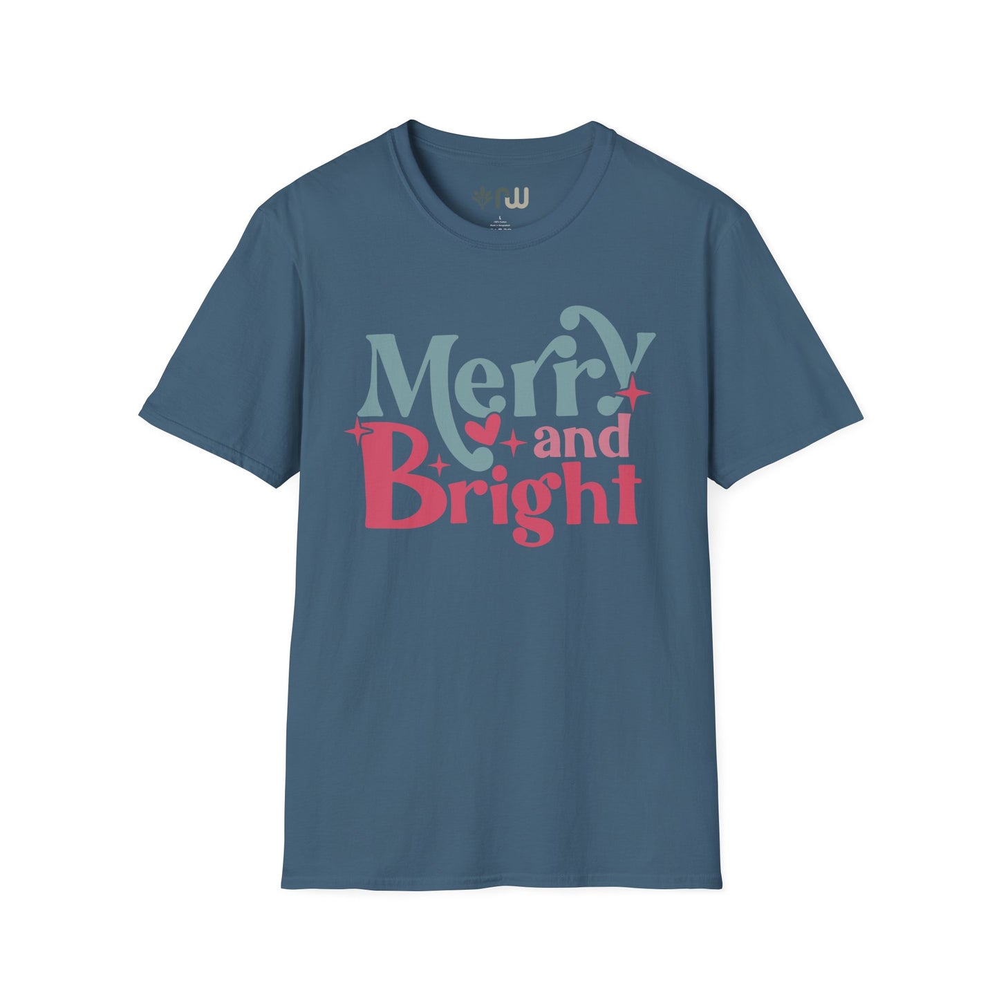"Merry & Bright" - Softstyle T-Shirt