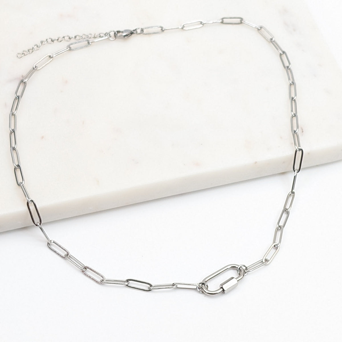 Paperclip Carabiner Necklace