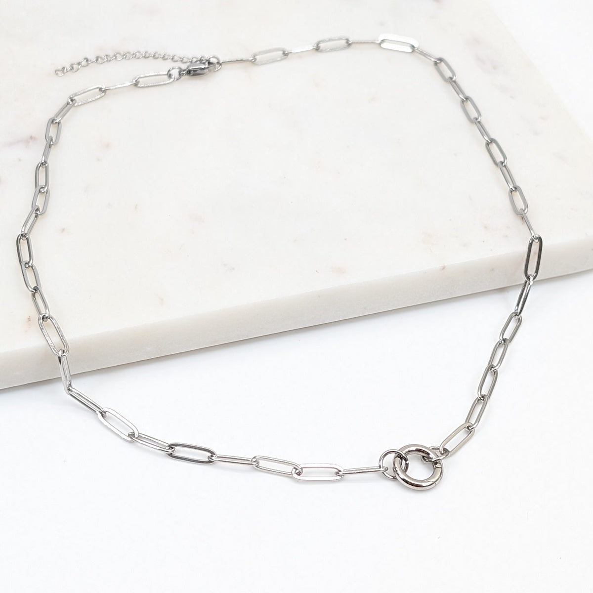 Paperclip Charm Keeper Necklace