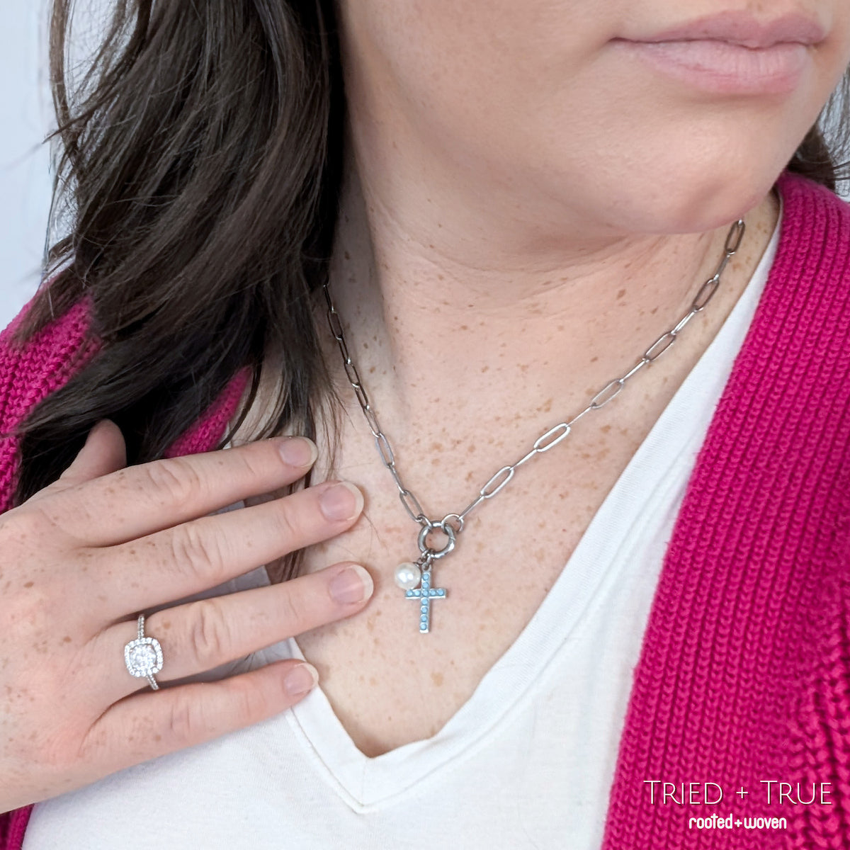 Paperclip Charm Keeper Necklace