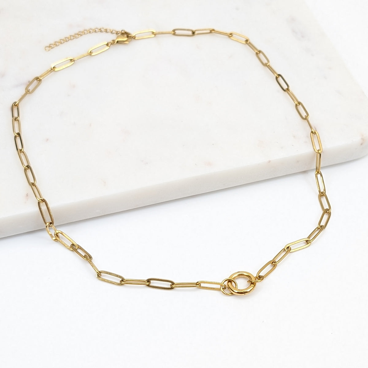 Paperclip Charm Keeper Necklace