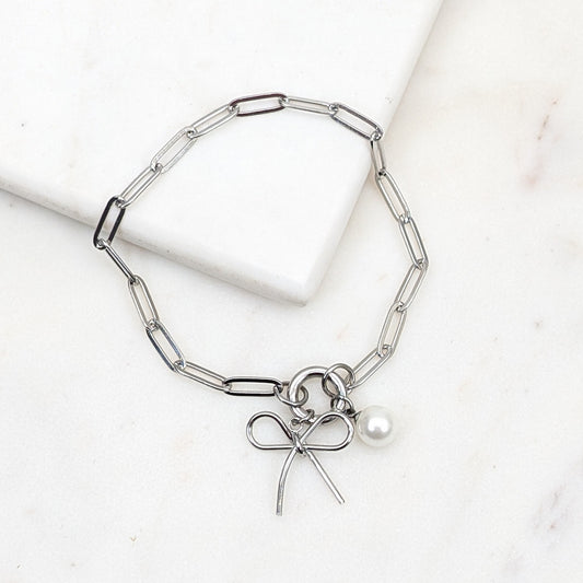 Paperclip Charm Keeper Bracelet