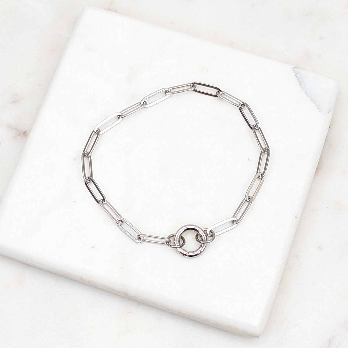 Paperclip Charm Keeper Bracelet