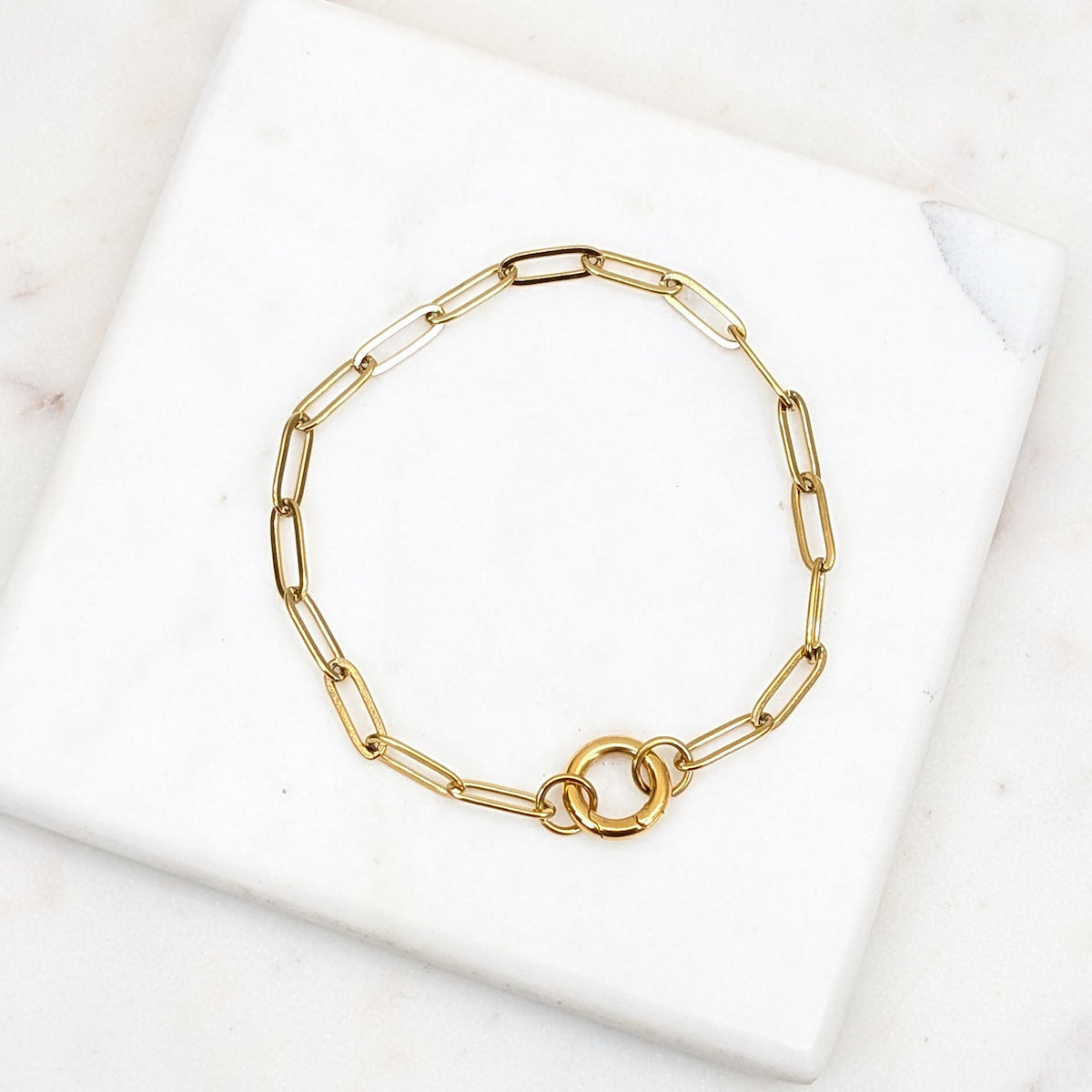 Paperclip Charm Keeper Bracelet