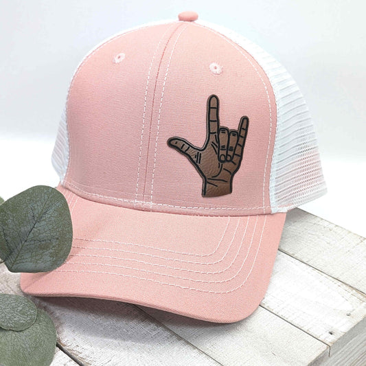Ponytail Hat - ASL "I Love You"