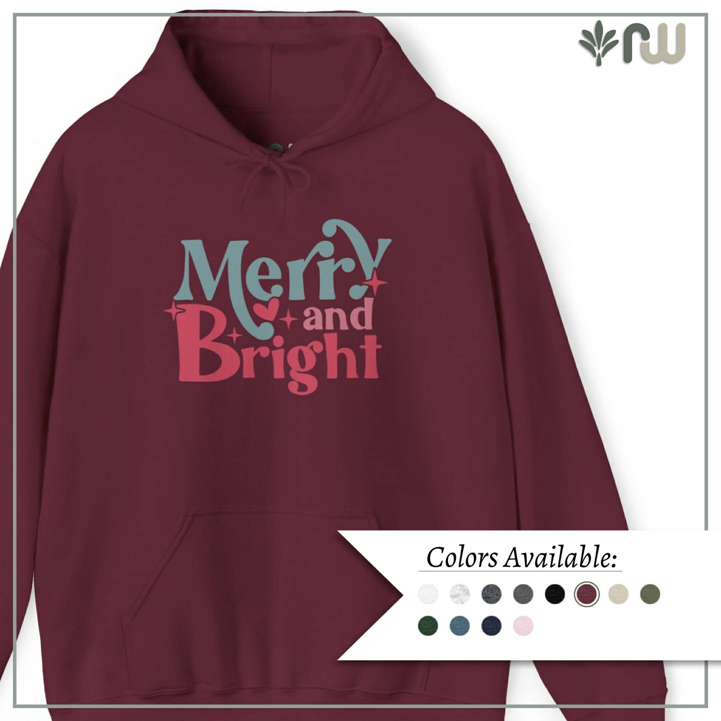 "Merry & Bright?" Hooded Sweatshirt