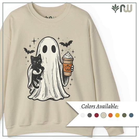 "Ghost and Cat" - Crewneck Sweatshirt
